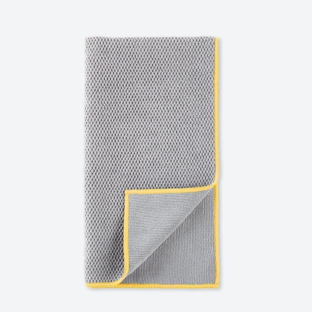 Norwex Kitchen Towel Graphite with Sunflower Trim NWT